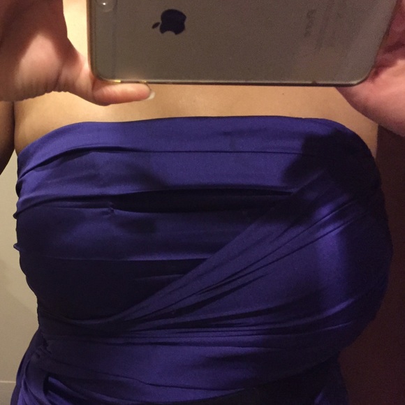 Express purplish satin & lace minidress - Picture 3 of 4